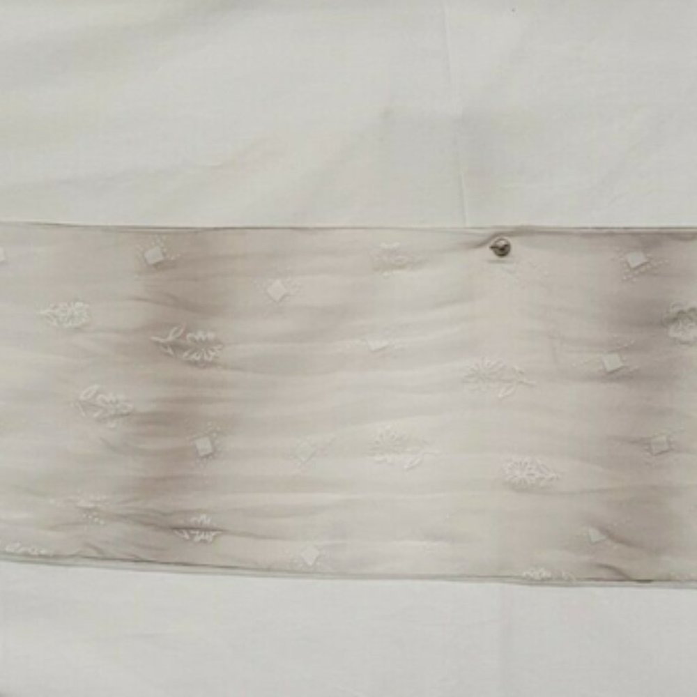 VINTAGE GRAY / SILVER SMOKEY FLORAL PRINT SHEER LADIES SCARF